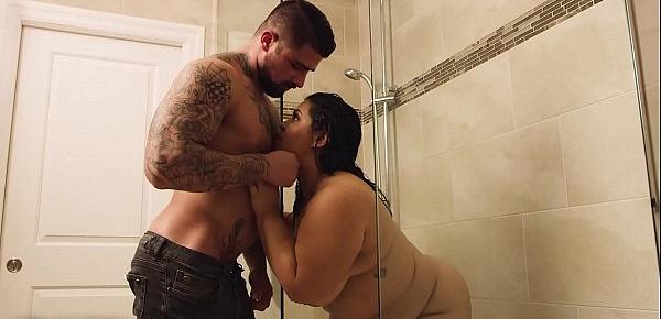  ADULT TIME BBW Karla Lane Steamy Shower Sex With Lover